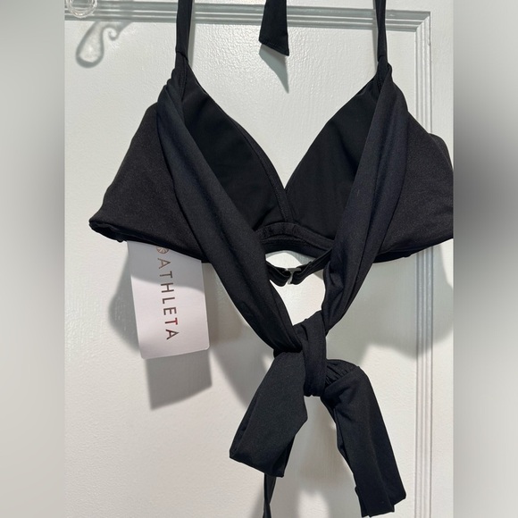 Athleta Bra Cup Wrap Halter Bikini Top 32B/C NWT - Picture 10 of 12